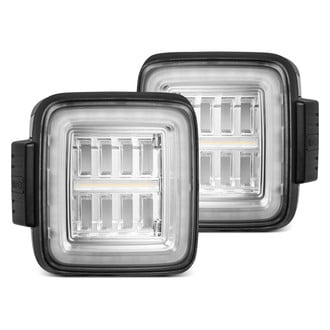 AlphaRex® - NOVA-Series Prismatic Driver and Passenger Side Chrome Sequential Fiber Optic LED Tail Lights