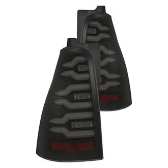 AlphaRex® - LUXX-Series Driver and Passenger Side Alpha-Black/Smoke Sequential Fiber Optic LED Tail Lights