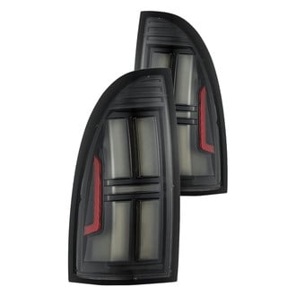 AlphaRex® - NOVA-Series Prismatic Driver and Passenger Side Black Sequential Fiber Optic LED Tail Lights