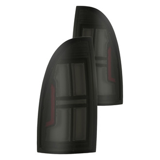 AlphaRex® - NOVA-Series Prismatic Driver and Passenger Side Alpha-Black/Smoke Sequential Fiber Optic LED Tail Lights