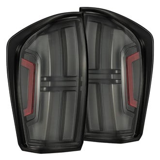 AlphaRex® - NOVA-Series Prismatic Driver and Passenger Side Black Sequential Fiber Optic LED Tail Lights