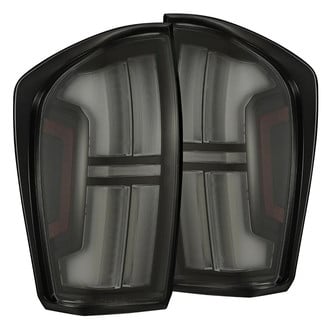 AlphaRex® - NOVA-Series Prismatic Driver and Passenger Side Alpha-Black/Smoke Sequential Fiber Optic LED Tail Lights