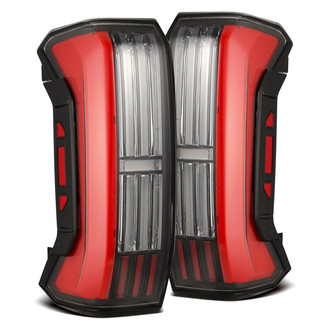 AlphaRex® - NOVA-Series Prismatic Driver and Passenger Side Black Fiber Optic LED Tail Lights