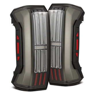 AlphaRex® - NOVA-Series Prismatic Driver and Passenger Side Black Fiber Optic LED Tail Lights