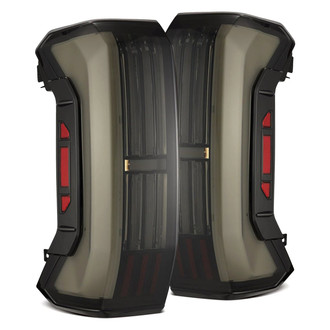 AlphaRex® - NOVA-Series Prismatic Driver and Passenger Side Alpha-Black/Smoke Fiber Optic LED Tail Lights