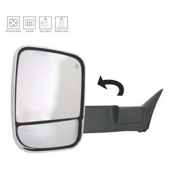 Alzare® A1CH334L - Driver Side Power Towing Mirror (Foldaway) (Standard Line)