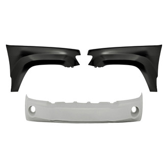 Alzare® - 3-Piece (Front Bumper Cover, Front Driver and Passenger Side Fender) (CAPA Certified)