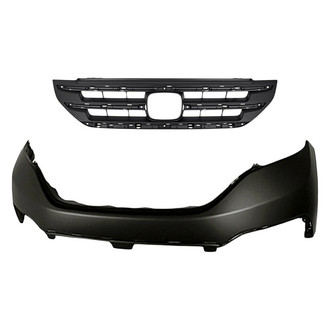 Alzare® BNDL-223273 - 2-Piece (Front Upper Bumper Cover, Grille) (CAPA Certified)
