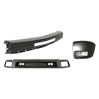 Alzare® - 3-Piece (Front Bumper Face Bar, Front Bumper Air Deflector, Front Passenger Side Bumper End) (Standard Line)