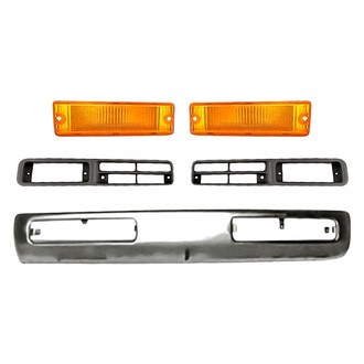 Alzare® - 5-Piece (Front Bumper, Front Driver and Passenger Side Turn Signal/Parking Light, Front Inner and Outer Fog Light Bezel) (Standard Line)