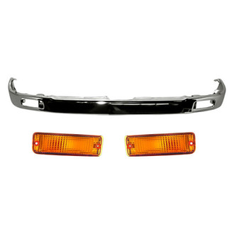 Alzare® - 3-Piece (Front Bumper Face Bar, Front Driver and Passenger Side Turn Signal/Parking Light) (Standard Line)
