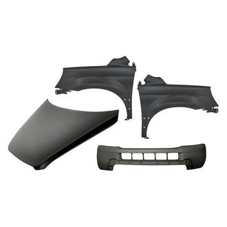 Alzare® - 4-Piece (Front Bumper Cover, Front Driver and Passenger Side Fender, Hood Panel) (Standard Line)