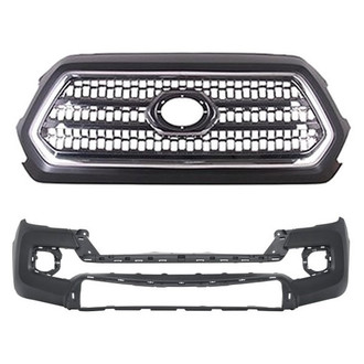 Alzare® - 2-Piece (Front Bumper Cover, Grille) (CAPA Certified)