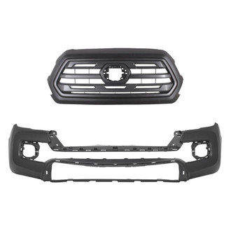 Alzare® - 2-Piece (Front Bumper Cover, Grille) (CAPA Certified)