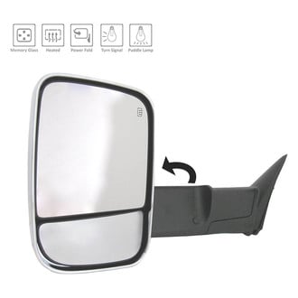 Alzare® - Driver Side Power Towing Mirror (Heated, Foldaway) (Standard Line)