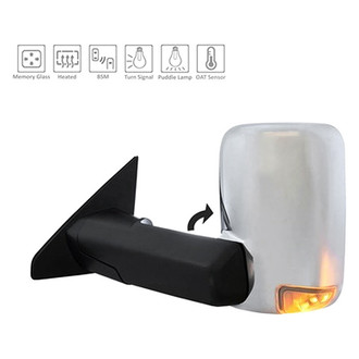 Alzare® - Driver Side Power Towing Mirror (Heated, Foldaway) (Standard Line)