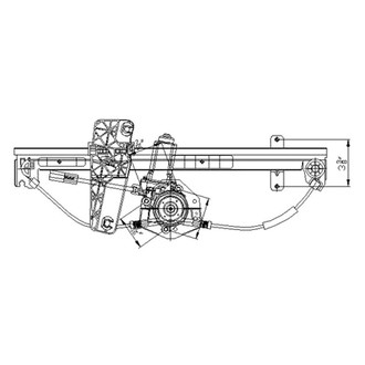 Alzare® - Front Driver Side Power Window Regulator and Motor Assembly