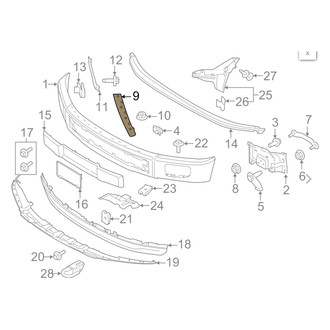 Alzare® FO1042142 - Front Upper Driver Side Bumper Cover Support (Standard Line)
