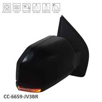 Alzare® - Passenger Side Power View Mirror (Heated, Foldaway) (Standard Line)
