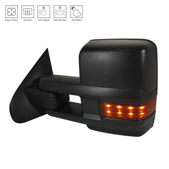 Alzare® - Driver Side Power Towing Mirror (Heated, Foldaway) (Standard Line)