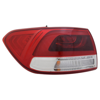 Alzare® KI2804120 - Driver Side Outer Replacement Tail Light (Standard Line)