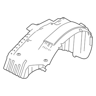 Alzare® - Front Rearward Driver Side Fender Liner Rear Section (Standard Line)