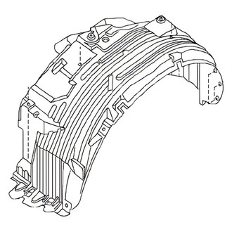 Alzare® - Front Rearward Passenger Side Fender Liner Rear Section (Standard Line)