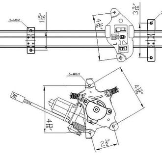 Alzare® - Front Driver Side Power Window Regulator and Motor Assembly