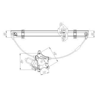Alzare® - Front Driver Side Power Window Regulator and Motor Assembly