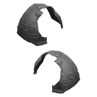 Alzare® - Front Driver and Passenger Side Fender Liner Rear Section Set (CAPA Certified)