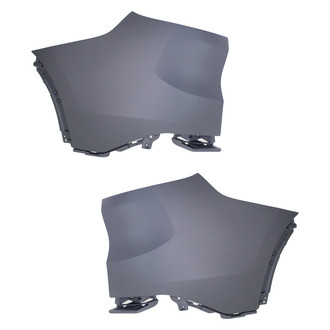 Alzare® - Rear Driver and Passenger Side Bumper Cover Set (Standard Line)