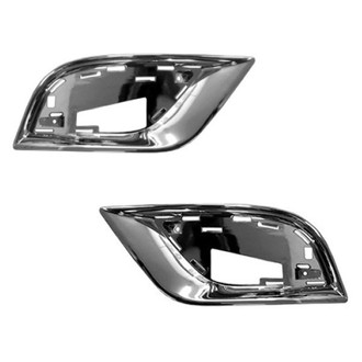 Alzare® - Front Outer Driver and Passenger Side Fog Light Bezel Set (Standard Line)
