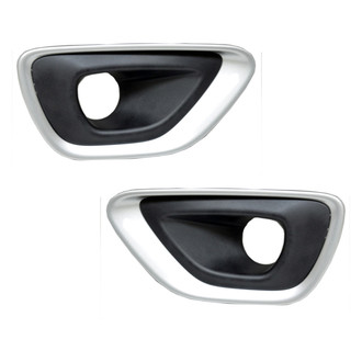 Alzare® - Front Driver and Passenger Side Fog Light Bezel Set (Standard Line)