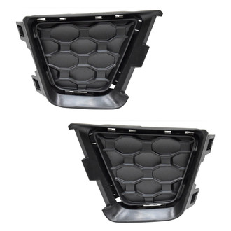 Alzare® - Front Lower Driver and Passenger Side Fog Light Cover Set (Standard Line)