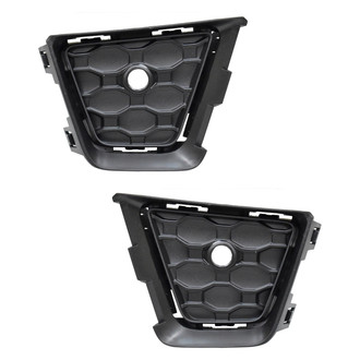 Alzare® - Front Lower Outer Driver and Passenger Side Fog Light Bezel Set (Standard Line)