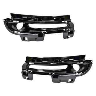 Alzare® - Front Driver and Passenger Side Fog Light Bezel Set (Standard Line)