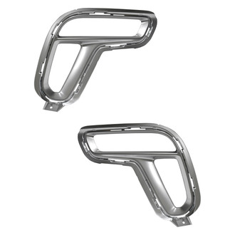 Alzare® - Front Driver and Passenger Side Fog Light Bezel Set (Standard Line)