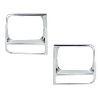 Alzare® - Driver and Passenger Side Headlight Bezel Set (Standard Line)
