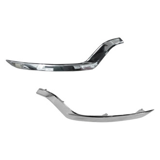 Alzare® - Front Driver and Passenger Side Bumper Cover Molding Set (CAPA Certified)