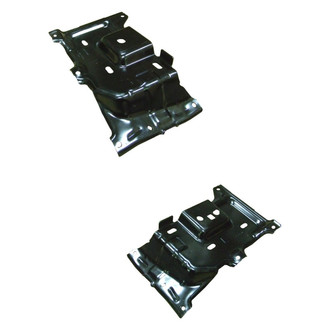 Alzare® - Front Driver and Passenger Side Bumper Mounting Bracket Plate Set (CAPA Certified)