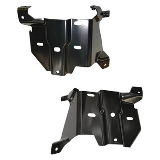 Alzare® - Front Driver and Passenger Side Bumper Bracket Set (CAPA Certified)