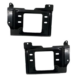 Alzare® - Front Driver and Passenger Side Bumper Mounting Plate Set (CAPA Certified)