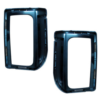 Alzare® - Front Driver and Passenger Side Fog Light Bezel Set (Standard Line)