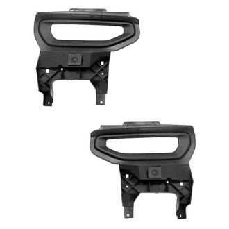 Alzare® - Front Driver and Passenger Side Fog Light Bezel Set (CAPA Certified)