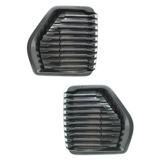 Alzare® - Front Driver and Passenger Side Fog Light Cover Set (CAPA Certified)