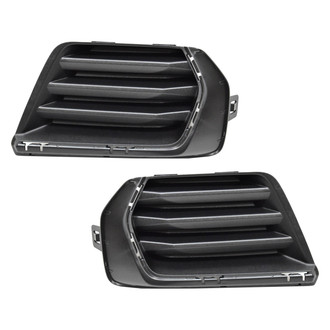 Alzare® - Front Driver and Passenger Side Fog Light Cover Set (CAPA Certified)