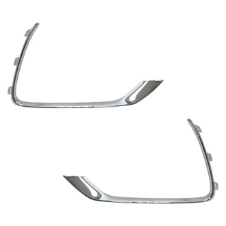 Alzare® - Front Driver and Passenger Side Fog Light Trim Molding Set (Standard Line)