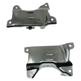Alzare® - Front Outer Driver and Passenger Side Bumper Support Bracket Set (CAPA Certified)