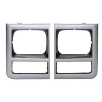 Alzare® - Driver and Passenger Side Headlight Bezel Set (Standard Line)