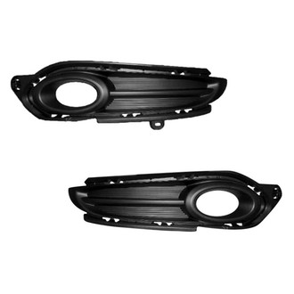 Alzare® - Front Driver and Passenger Side Fog Light Bezel Set (Standard Line)
